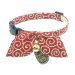 Bunny Ears Scarf Bowtie Christmas Cat Collar with ‘千万两’ Coin Charm